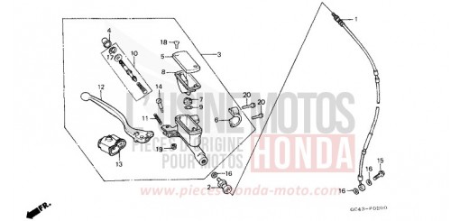 FR. BRAKE MASTER CYLINDER (RG/RH/RJ/RK) CR80RJ de 1988